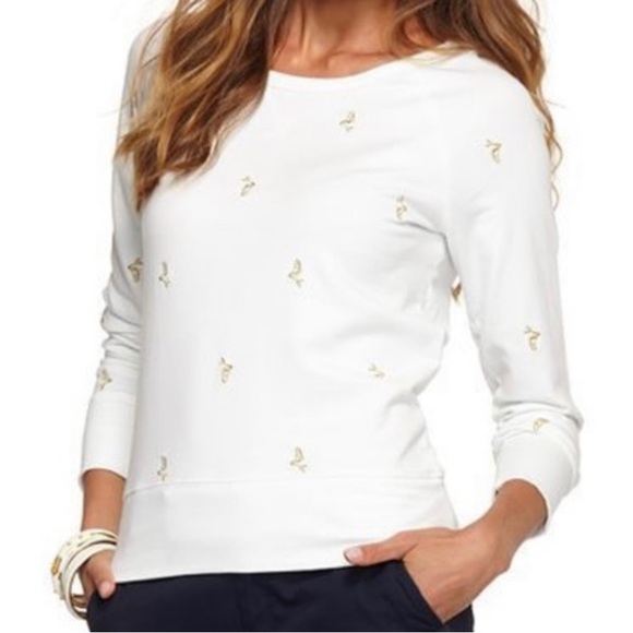 Lilly Pulitzer Tops - Lilly Pulitzer Mermaid Kingsley Pull Over Sweatshirt